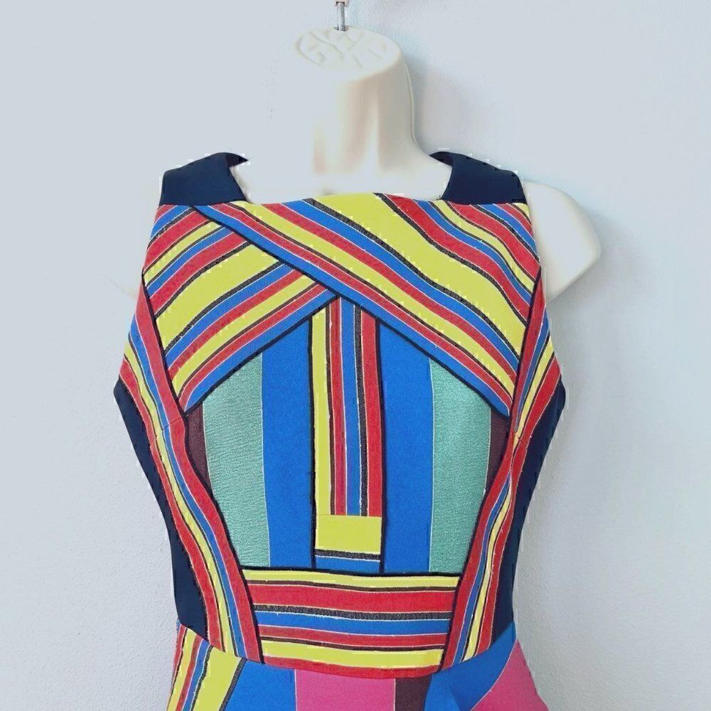 Peter Pilotto Hendrix Peplum Midi Dress Size 4 - Picture 3 of 10